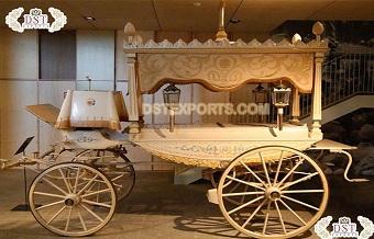Antique White Funeral Horse Drawn  CarriageDSTEXPO