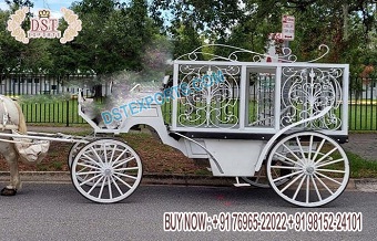 European Style Horse Drawn Funeral Carriage
