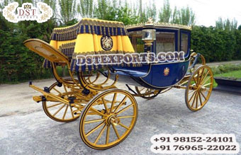 Exquisite Design Royal Blue Horse Carriage