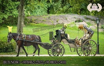 American Black Victorian Horse Drawn Carriage